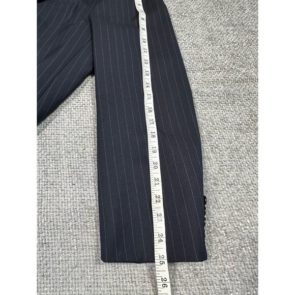 Vtg Brooks Brothers Suit Jacket Mens 43L Blue Striped Wool Union‎ USA Sport Coat - Picture 11 of 15